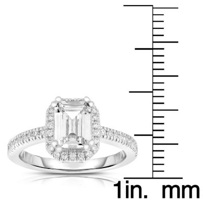Sterling Silver Asscher-cut Cubic Zirconia Ring