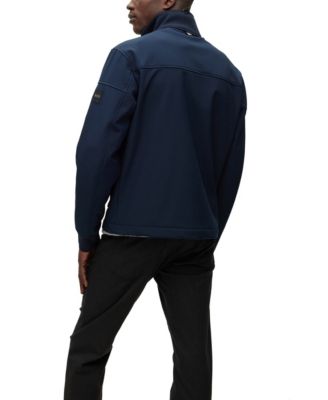 Hugo Boss Men's Water-Repellent Logo Patch Softshell Jacket