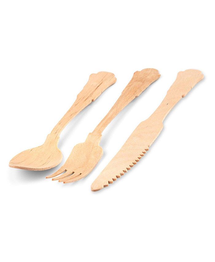 Restaurant Disposable Cutlery Wooden Spoons Wood Knife Fork Spoon - View #8