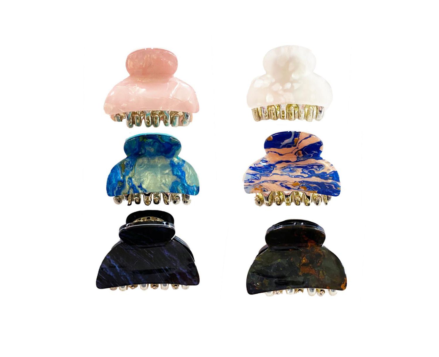Claw Clip Set of 6 - Retro