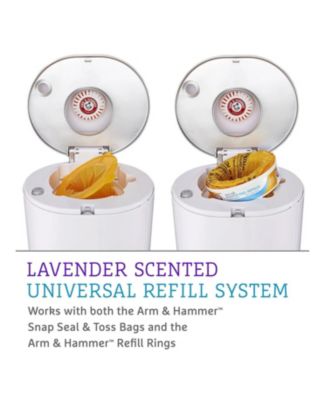 Baby Step Diaper Pail Powered by Arm & Hammer, White