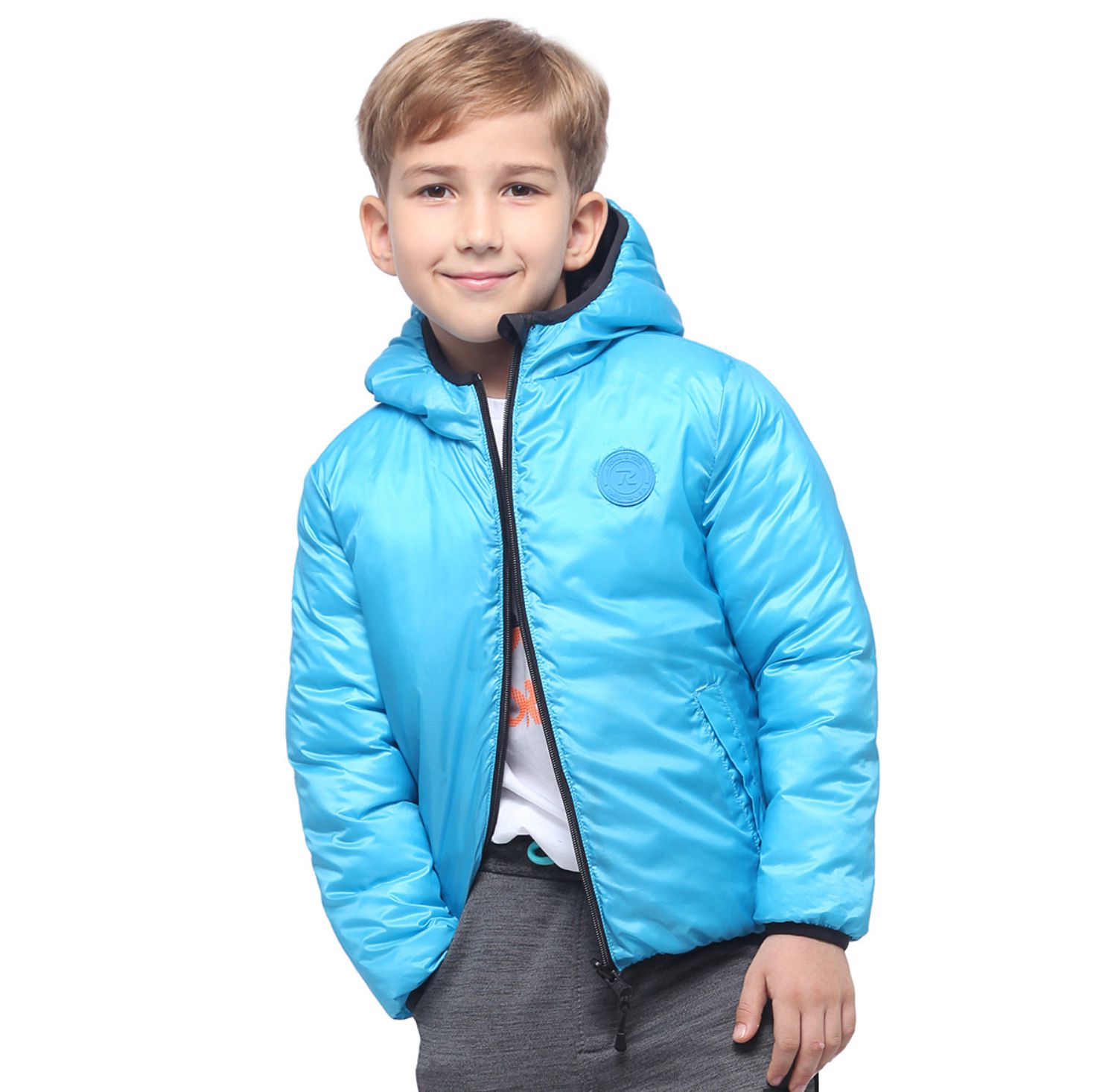 Little and Big Boys' Reversible Lightweight Puffer Jacket