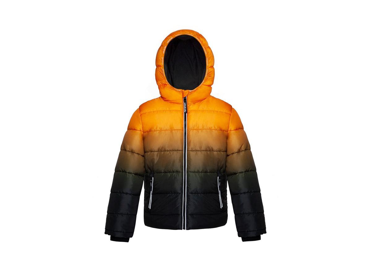 Little and Big Boys' Heavyweight Puffer Jacket Bubble Coat - Amber Orange