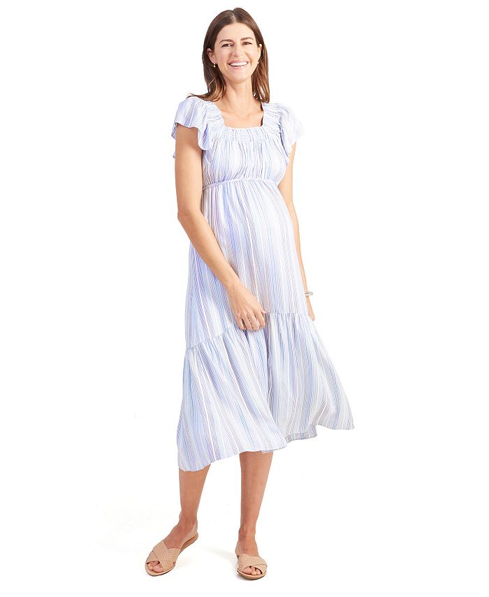 Ingrid + Isabel Maternity Flutter Sleeve Dress - Macy's