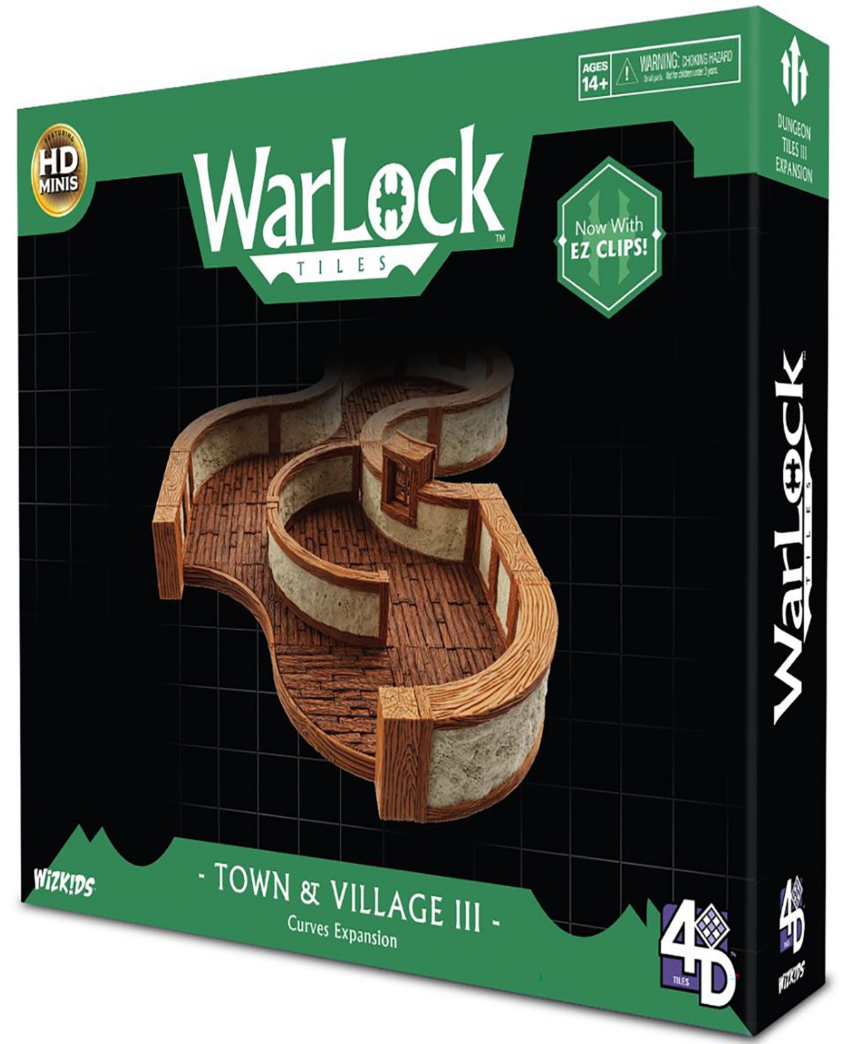 Wizkids Games Warlock Tiles Town Village Iii Curves Miniatures Role Playing Game Tabletop Accessory In Multi