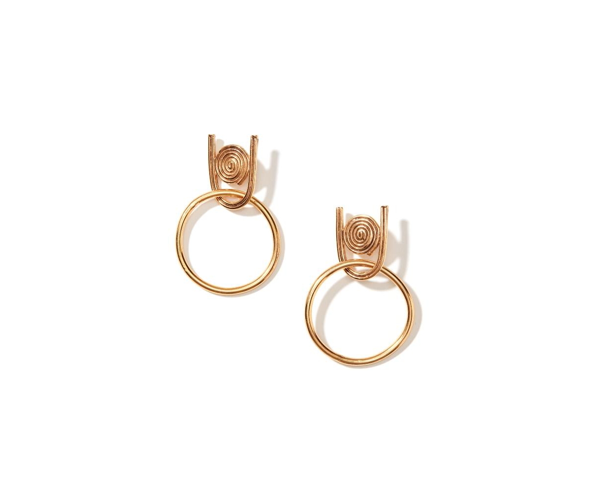 Link Hoop Earrings - Gold Plated
