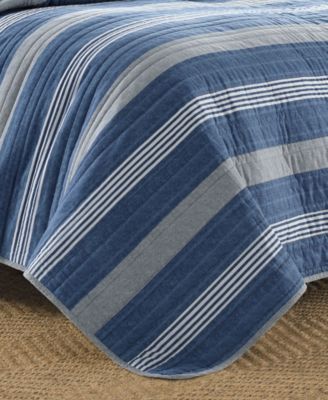 Saltmarsh Cotton Reversible 3-Pc. Quilt Set, Full/Queen
