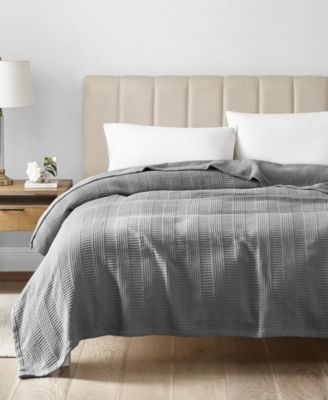 Nautica Rope Stripe Woven Cotton Blanket, Full/Queen