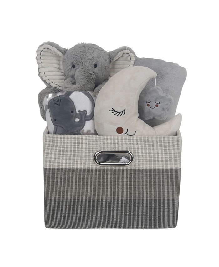 Lambs & Ivy Gray 5Piece Baby Gift Basket for Baby Shower/Newborn