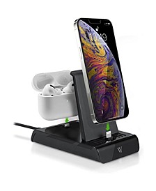 2-in-1 Charging Station Compatible with Apple iPhone and Airpods (Black) - Convenient Charging Station for Multiple Apple Devices