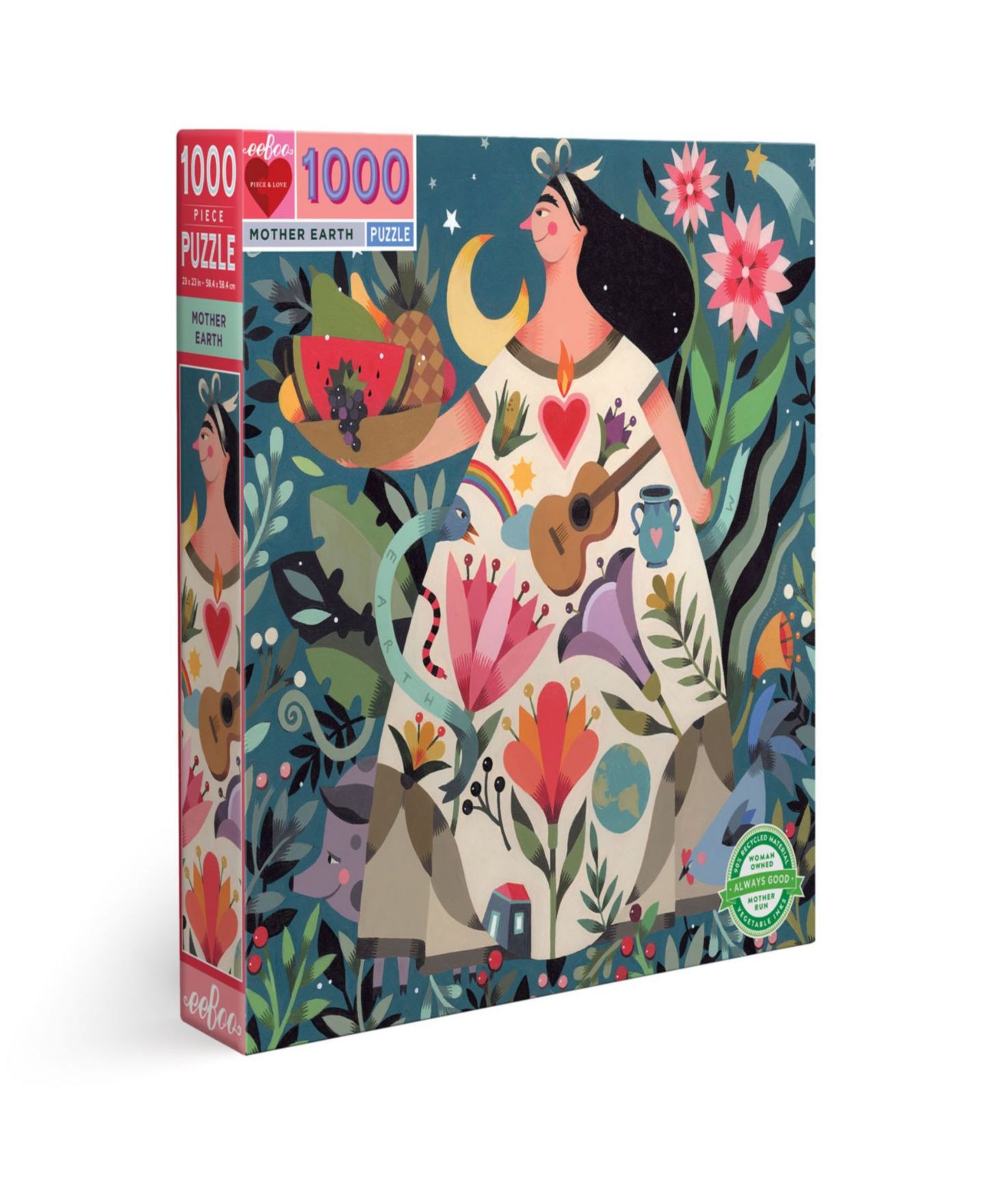 Детский пазл Eeboo Mother Earth 1000 Piece Square Puzzle, Ages 14+ — фото 1