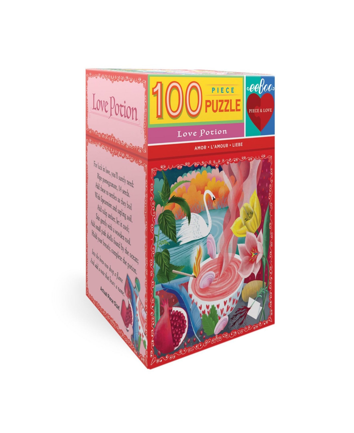 Eeboo Kids' Love Potion 100 Piece Puzzle Set In Multi