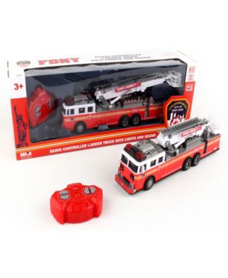 FDNY Radio Control Ladder Fire Truck Lights Sound Daron Worldwide, 11"