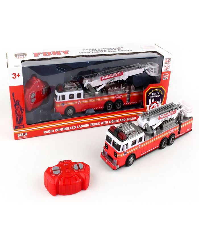 FDNY Radio Control Ladder Fire Truck Lights Sound Daron Worldwide, 11 ...