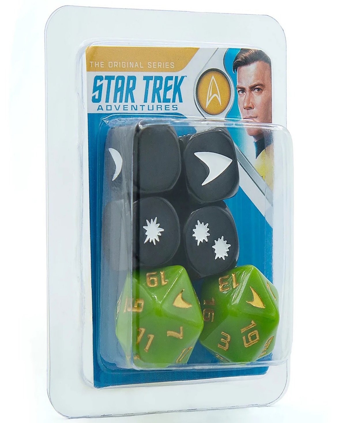 Modiphius Entertainment Star Trek Adventures Captain Kirk's Tunic Roleplaying Dice Set, 6 Piece In Multi