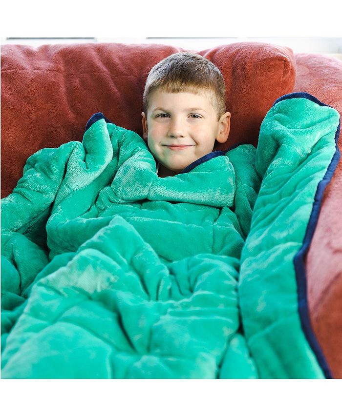 Bouncy Bands 7lb Weighted Sensory Blanket Blue & Green Macy's