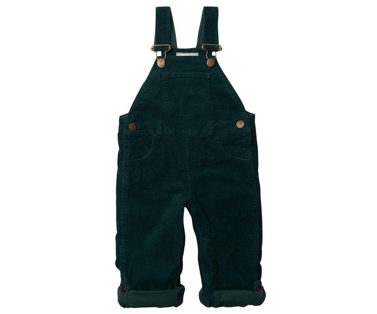 Dotty Dungarees Kids' Infant Girl And Infant Boy Corduroy Overalls In Moss Green