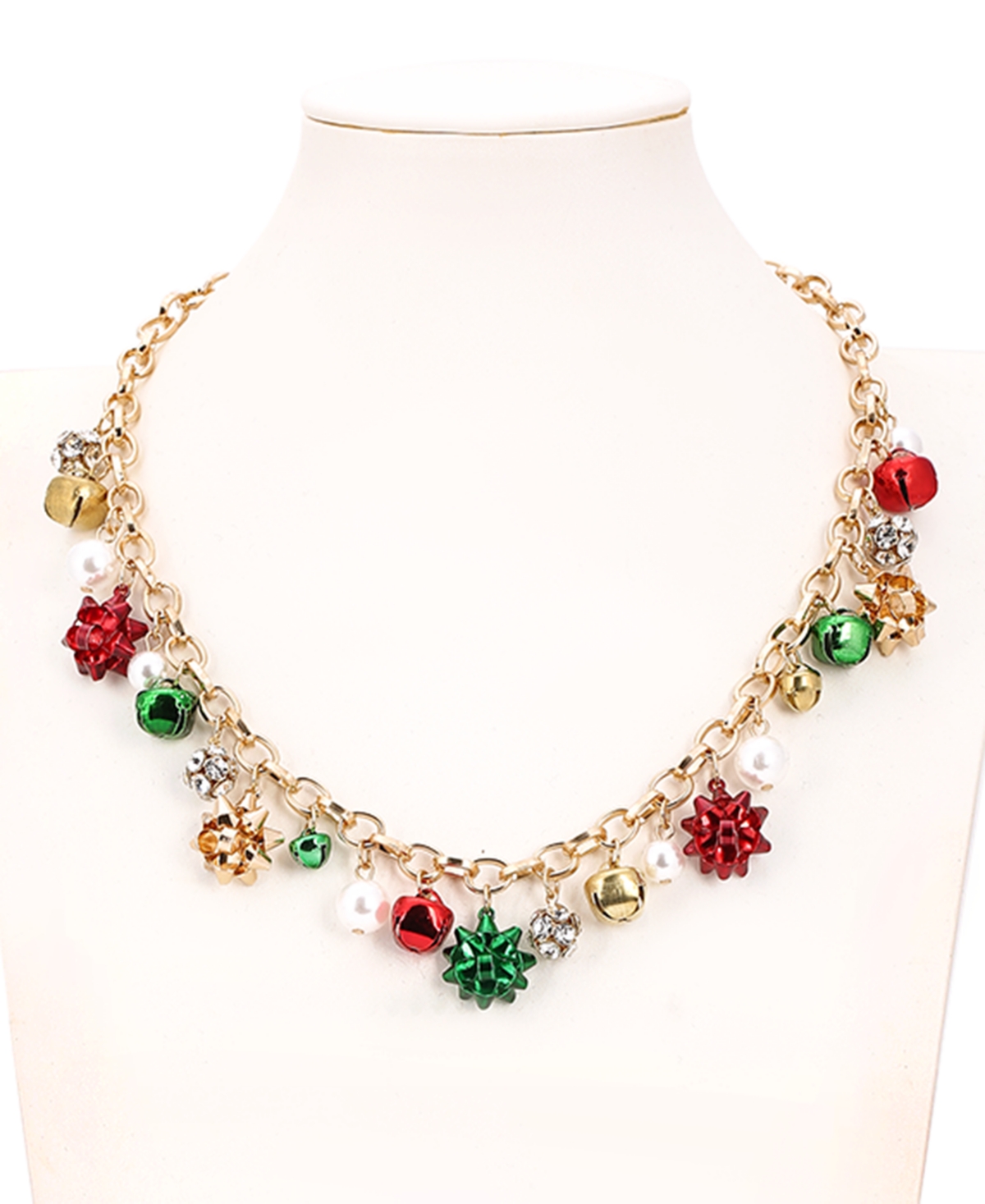 Holiday Lane Gold-Tone Garland Statement Necklace, + extender, Created for Macy's