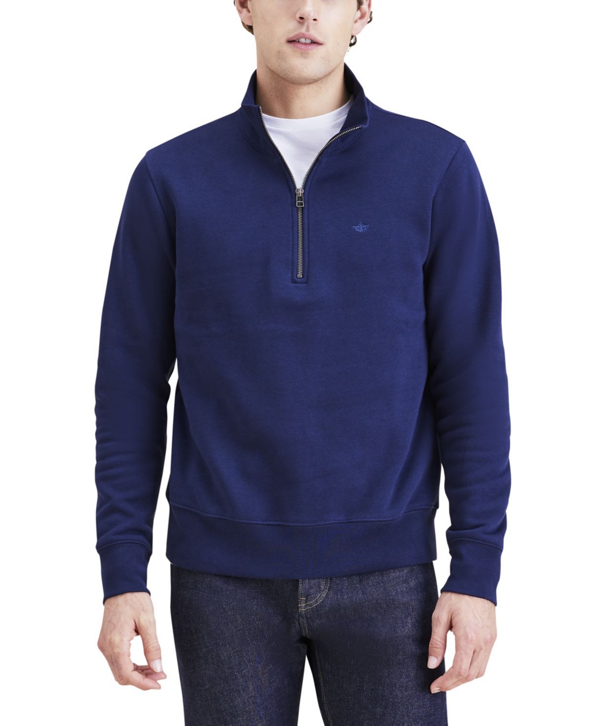 Men's Classic-Fit 1/4-Zip Fleece Sweatshirt - Navy Blazer