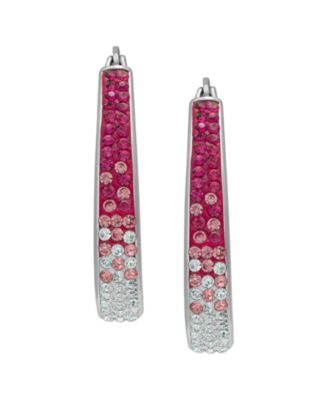 Women's Color Crystal Hoop Earrings