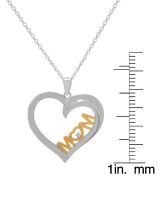 Diamond Accent Mom Heart Pendant