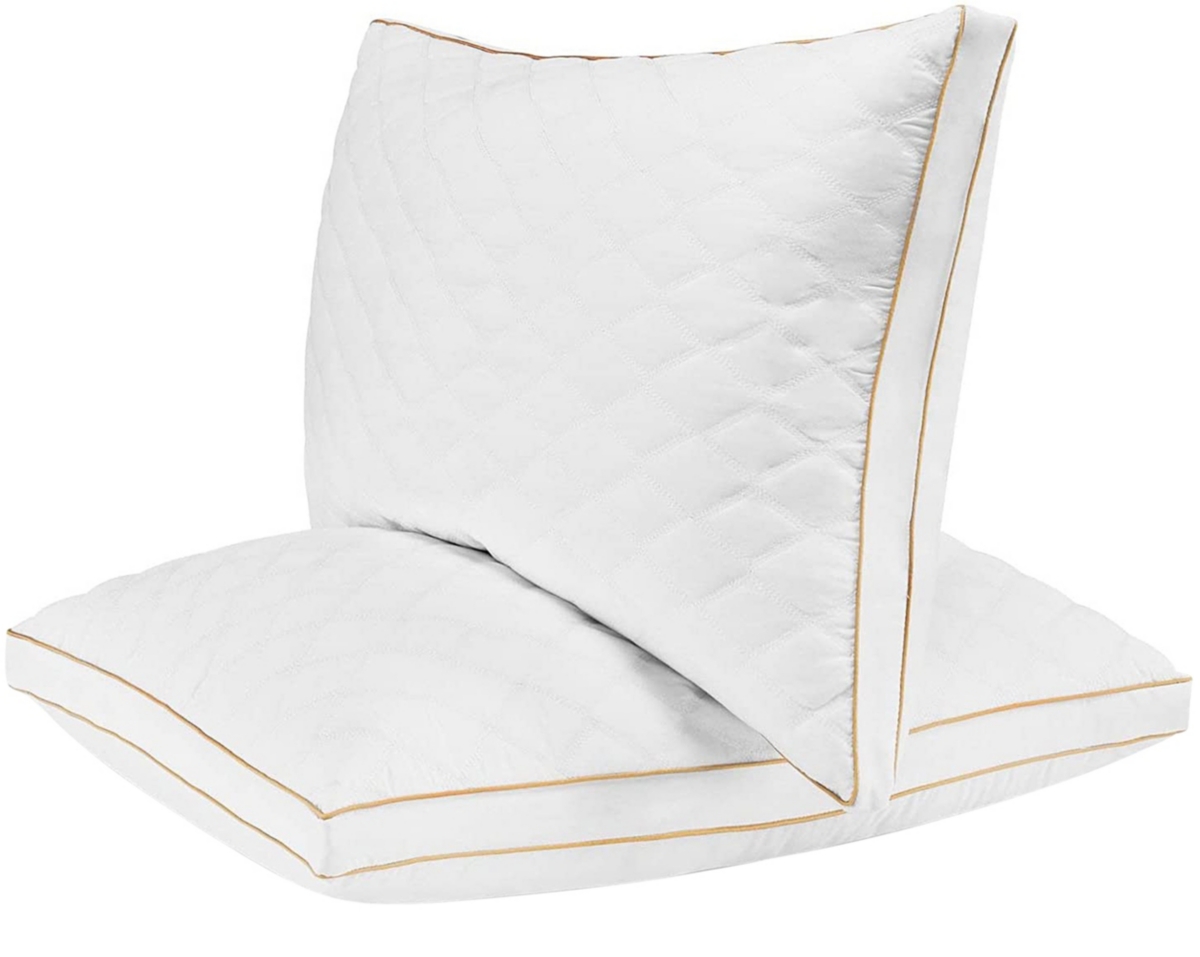 Dr Pillow Italian Luxury Quilted Pillow - Queen, Set Of 2 In White
