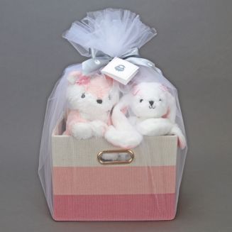 Lambs & Ivy Lambs and Ivy Pink/White 5-Piece Luxury Infant / Newborn ...
