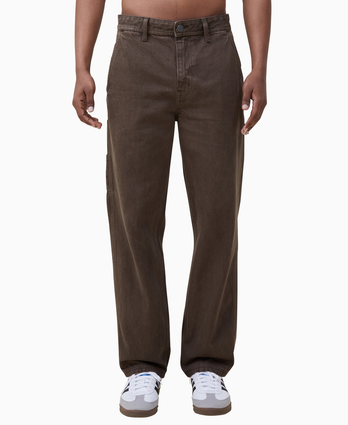 Shop Cotton On Men's Colored Baggy Jeans In Worker Chocolate
