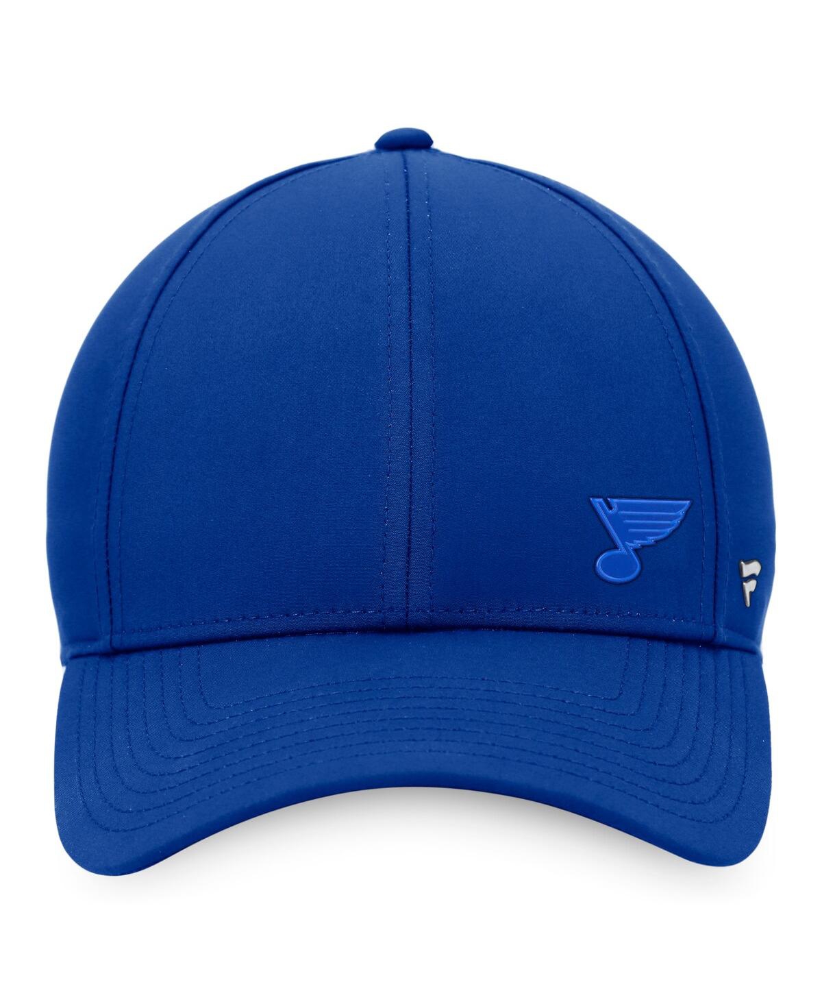 Shop Fanatics Women's  Royal St. Louis Blues Authentic Pro Road Structured Adjustable Hat