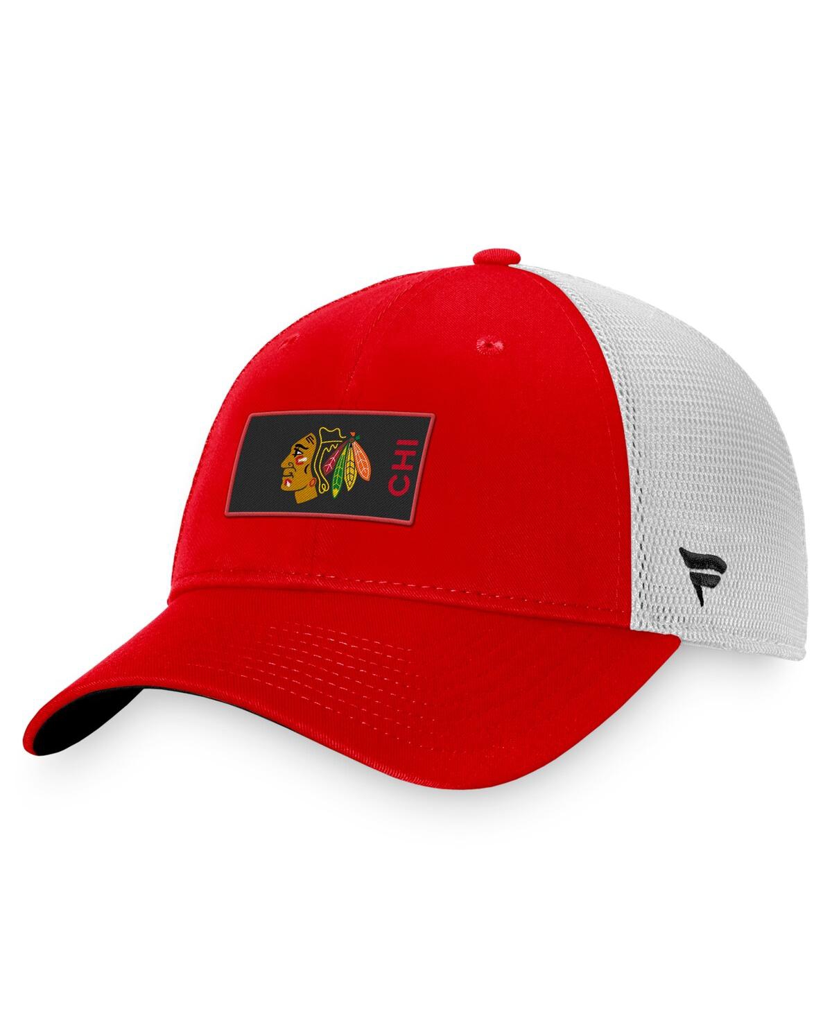 Fanatics Men's  Red Chicago Blackhawks Authentic Pro Rink Trucker Snapback Hat