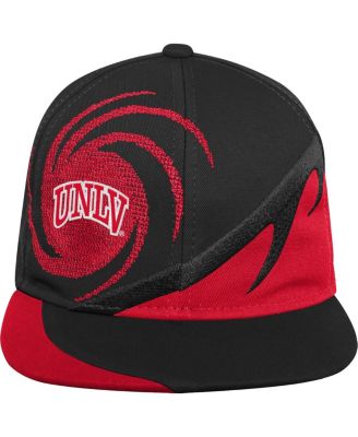 Big Boys Scarlet and Black UNLV Rebels Spiral Snapback Hat