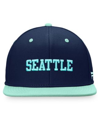 Men's Deep Sea Blue, Light Blue Seattle Kraken Heritage City Two-Tone Snapback Hat