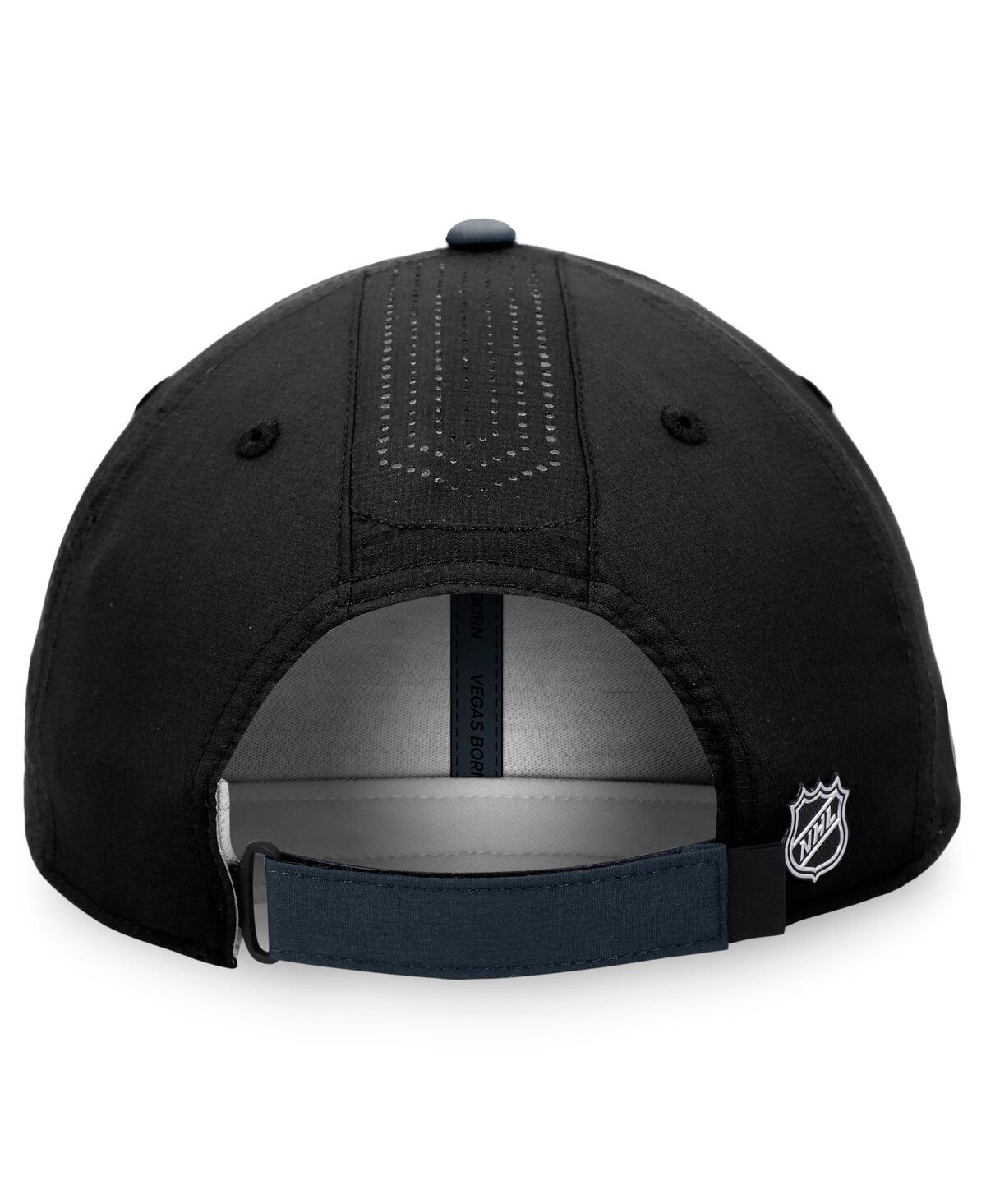 Fanatics Branded Black Vegas Golden Knights Authentic Pro Rink Pinnacle Adjustable Hat In Black