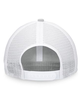 Men's Heather Gray, White Seattle Kraken Team Trucker Snapback Hat