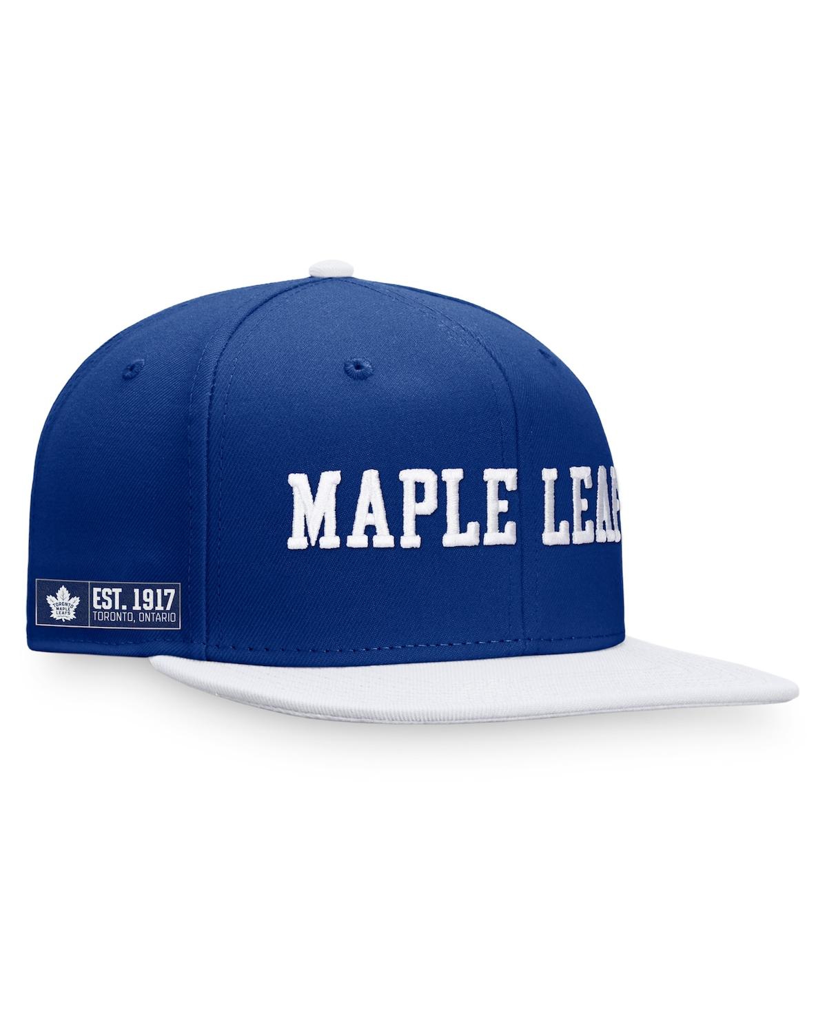 Men's Fanatics White Toronto Maple Leafs Iconic Color Blocked Snapback Hat - White
