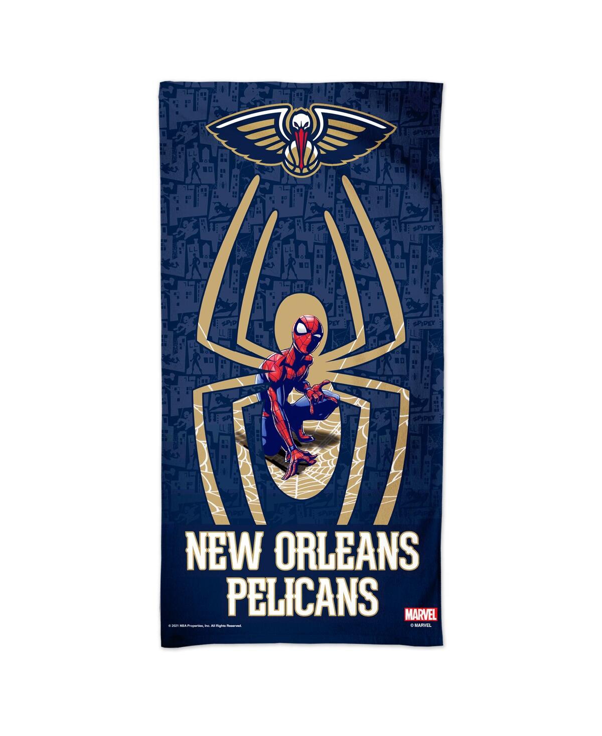 Wincraft New Orleans Pelicans Nba X Marvel 30" X 60" Spectra Beach Towel In Multi