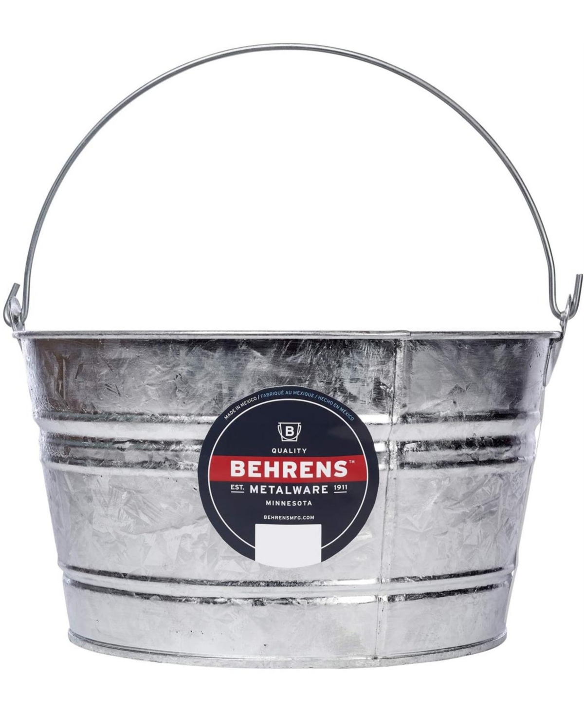 Hot-Dipped Galvanized Steel Utility Pail 4.25 gal - Silver - Silver