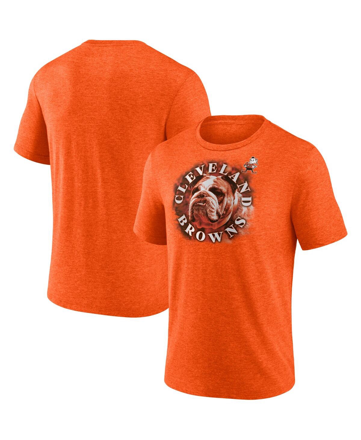 Shop Fanatics Men's  Heathered Orange Cleveland Browns Tri-blend Sporting Chance T-shirt