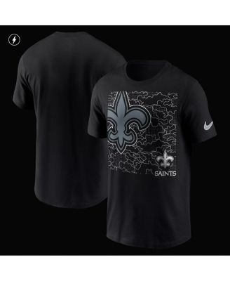 Men's Black New Orleans Saints RFLCTV T-shirt