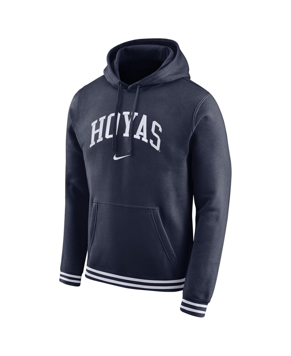 Shop Nike Men's  Navy Georgetown Hoyas Sketch Retro Pullover Hoodie