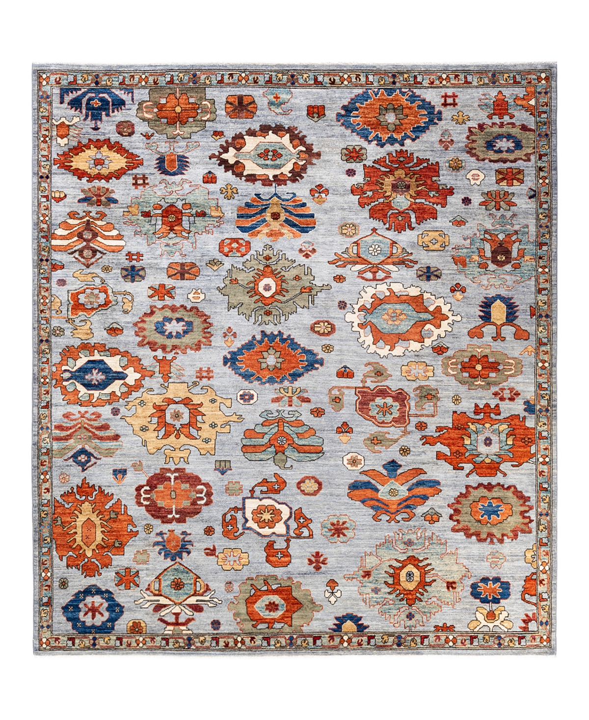 Adorn Hand Woven Rugs Serapi M1973 8'6in x 9'7in Area Rug - Gray