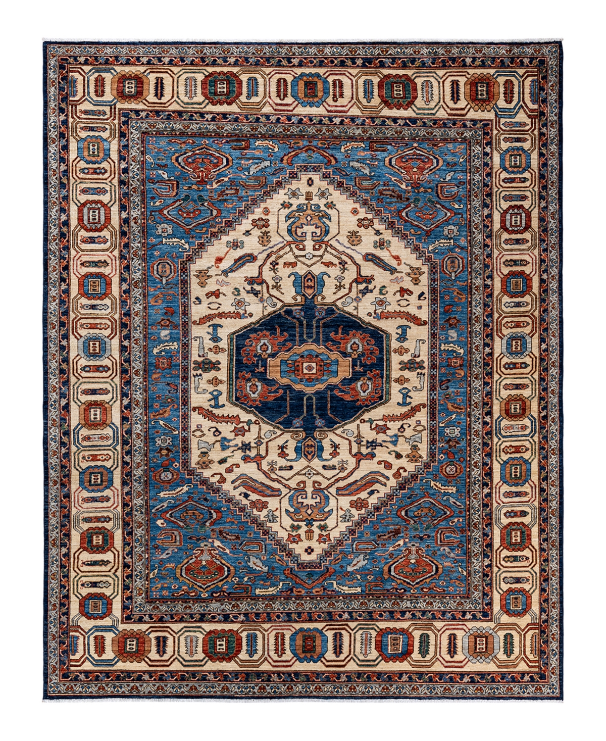 Adorn Hand Woven Rugs Serapi M1973 8'1in x 10'4in Area Rug - Ivory