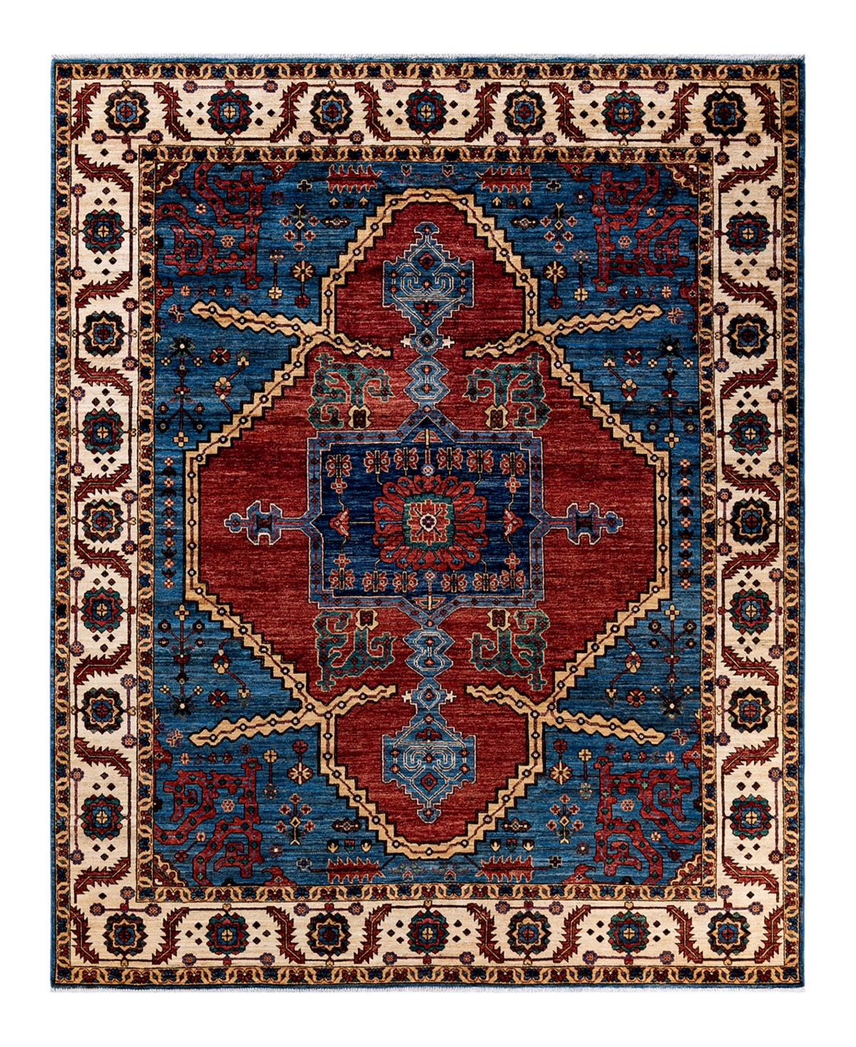 Adorn Hand Woven Rugs Serapi M1973 8' x 9'9in Area Rug - Mist
