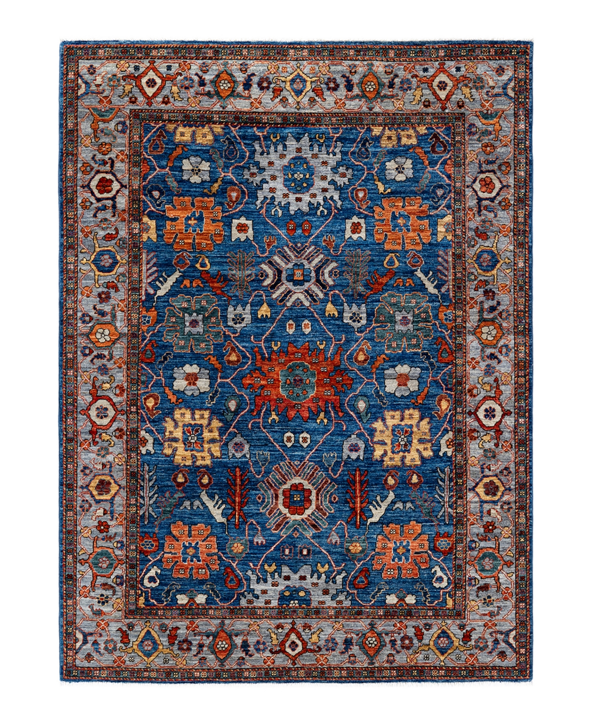 Adorn Hand Woven Rugs Serapi M1973 5'1in x 6'10in Area Rug - Blue