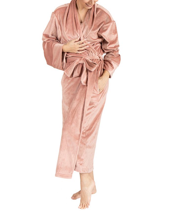 Pure Fiber Women's Velvety Soft Velour Bathrobe Macy's