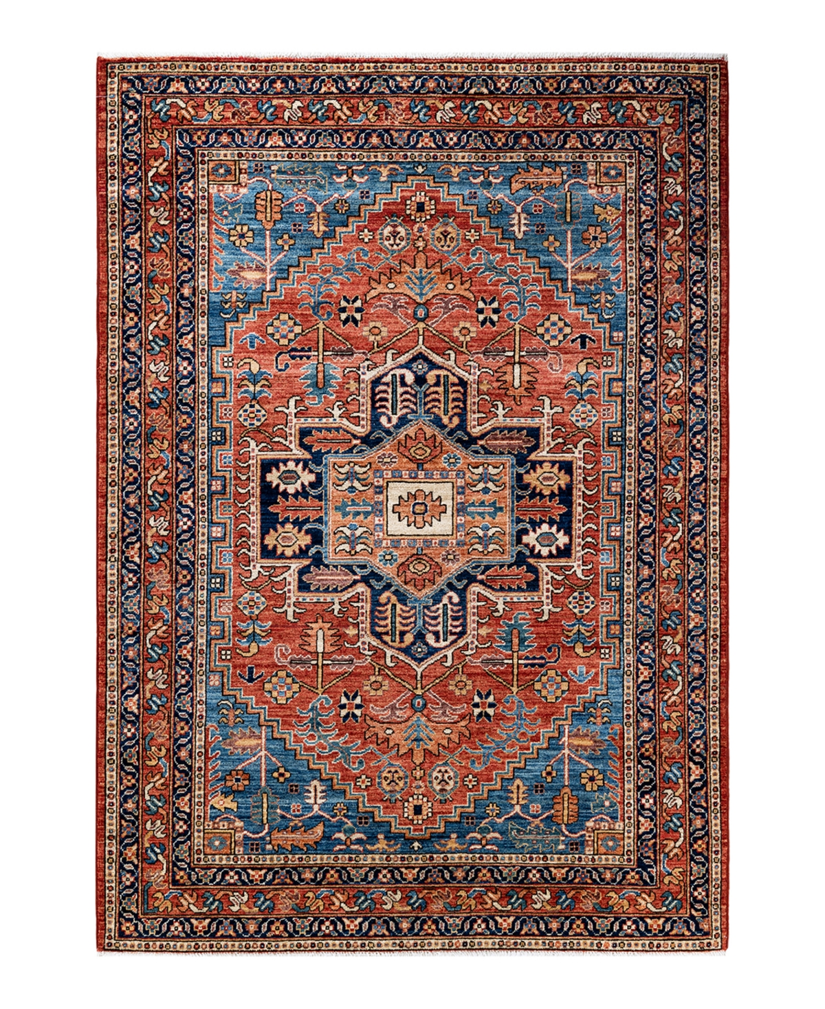 Adorn Hand Woven Rugs Serapi M1973 4'10in x 6'11in Area Rug - Orange