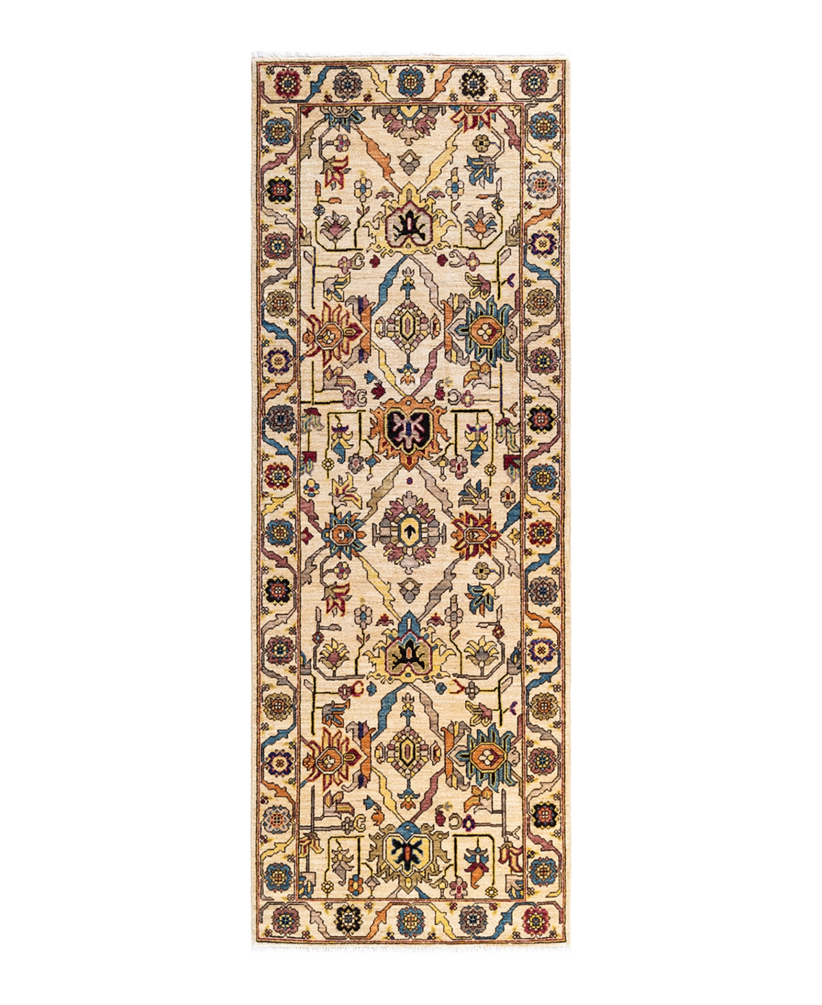 Adorn Hand Woven Rugs Serapi M1973 2'10in x 7'11in Runner Area Rug - Ivory