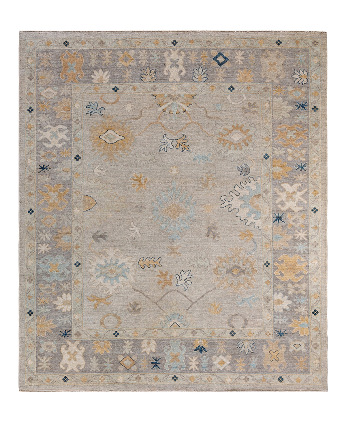 Adorn Hand Woven Rugs Oushak M1973 8'4" X 9'9" Area Rug In Ivory