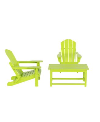 3-Piece Outdoor Paio Adirondack Conversation Set