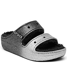 Women's Classic Cozzzy Glitter Sandals from Finish Line